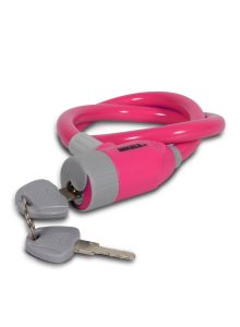 Cable candado flexible rosa